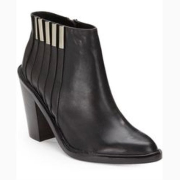 L.A.M.B. Shoes - LAMB Todd Urban Bootie Pleated Metal Embellished